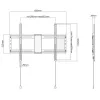 Techly soporte de pared fijo para TV LED LCD 37-80 inch, 94 cm (37 inch), 2,03 m (80 inch), 70 kg, 200 x 200 mm, 600 x 400 mm, negro
