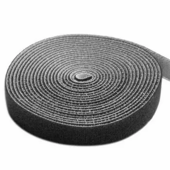Techly rollo de cinta de velcro para gestión de cables longitud 10 m ancho 20 mm negro