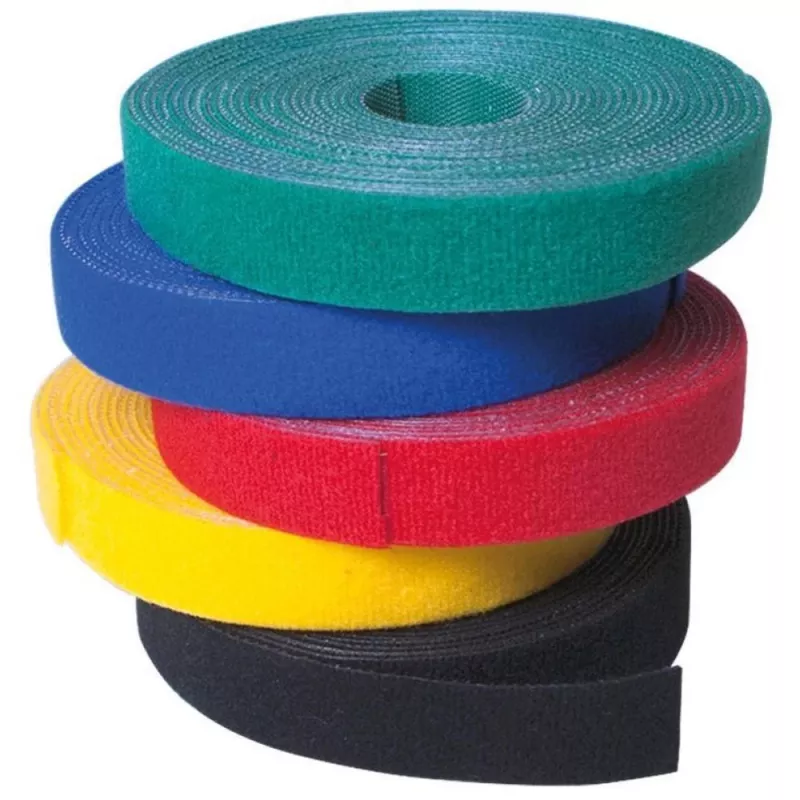 Techly rollo de cinta de velcro para gestión de cables longitud 10 m ancho 20 mm negro