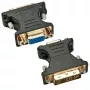 Techly adaptador de vídeo analógico conector macho DVI/conector hembra VGA negro, DVI-A, VGA, negro