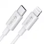 Techly cable de carga y sincronización USB-C a Lightning 1 m blanco