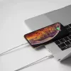 Techly cable de carga y sincronización USB-C a Lightning 1 m blanco