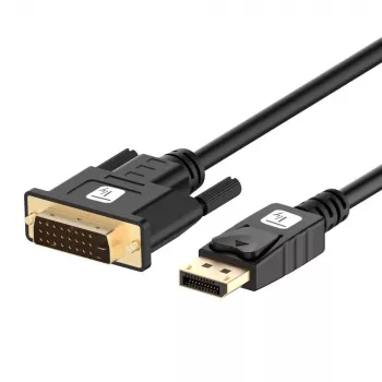 Techly ICOC DSP-C12-030P adaptador de cable de vídeo 3 m DisplayPort DVI-D negro