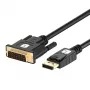 Techly ICOC DSP-C12-030P adaptador de cable de vídeo 3 m DisplayPort DVI-D negro