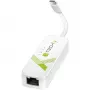 Techly Adaptador de USB 3.1 Type-C a RJ45 Gigabit Ethernet, blanco