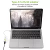 Techly Adaptador de USB 3.1 Type-C a RJ45 Gigabit Ethernet, blanco