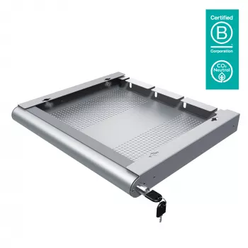 Dataflex Addit cajón de seguridad de hardware 622, plateado, acero, liso, 530 mm, 450 mm, 75 mm