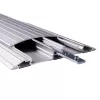 Dataflex Addit puente de cables 60 cm – recto 402, puente de cables, plateado, aluminio, 500 kg, 2 cm, 145 mm