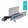 Dataflex Addit puente de cables 118 cm - recto 452, plateado, aluminio, 500 kg, 2 cm, 145 mm, 180 mm