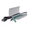 Dataflex Addit puente de cables 118 cm - recto 452, plateado, aluminio, 500 kg, 2 cm, 145 mm, 180 mm
