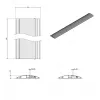 Dataflex 31.453 sistema de canalización de cables aluminio 1,18 m