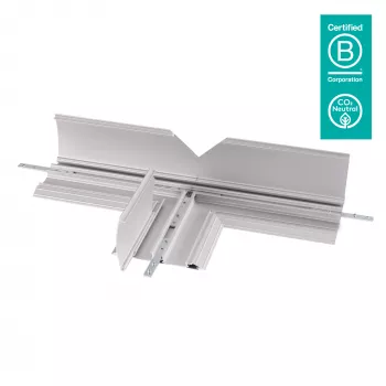 Dataflex Addit protección de cables - conexión en T 462, protección de cables, plateado, aluminio, 500 kg, 2 cm, 260 mm