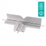 Dataflex Addit protección de cables - conexión en T 462, protección de cables, plateado, aluminio, 500 kg, 2 cm, 260 mm