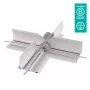 Dataflex Addit protección de cables - conexión en cruz 472, protección de cables, plateado, aluminio, 500 kg, 2 cm, 260 mm