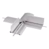 Dataflex Addit protección de cables - conexión en cruz 472, protección de cables, plateado, aluminio, 500 kg, 2 cm, 260 mm