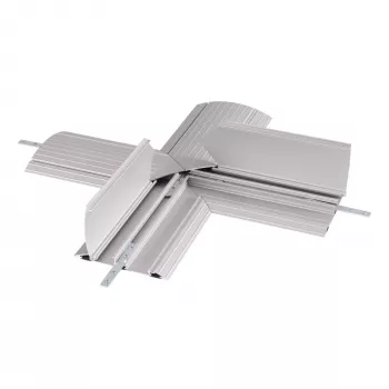 Dataflex Addit protección de cables - conexión en cruz 472, protección de cables, plateado, aluminio, 500 kg, 2 cm, 260 mm