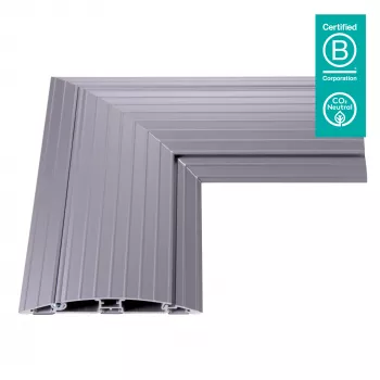 Dataflex Addit puente de cables - conexión en esquina 482, plateado, aluminio, 500 kg, 2 cm, 203 mm, 305 mm