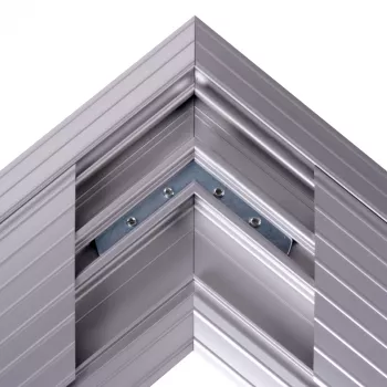 Dataflex Addit puente de cables - conexión en esquina 482, plateado, aluminio, 500 kg, 2 cm, 203 mm, 305 mm
