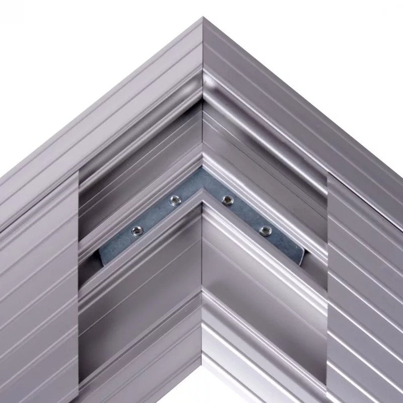 Dataflex Addit puente de cables - conexión en esquina 482, plateado, aluminio, 500 kg, 2 cm, 203 mm, 305 mm