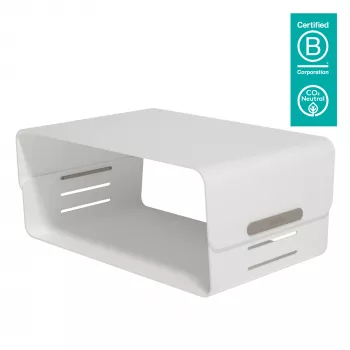 Dataflex Addit elevador de monitor Bento® - ajustable 120, de pie, 20 kg, altura ajustable, gris, blanco