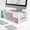 Dataflex Addit elevador de monitor Bento® - ajustable 120, de pie, 20 kg, altura ajustable, gris, blanco