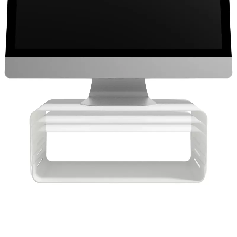 Dataflex Addit elevador de monitor Bento® - ajustable 120, de pie, 20 kg, altura ajustable, gris, blanco