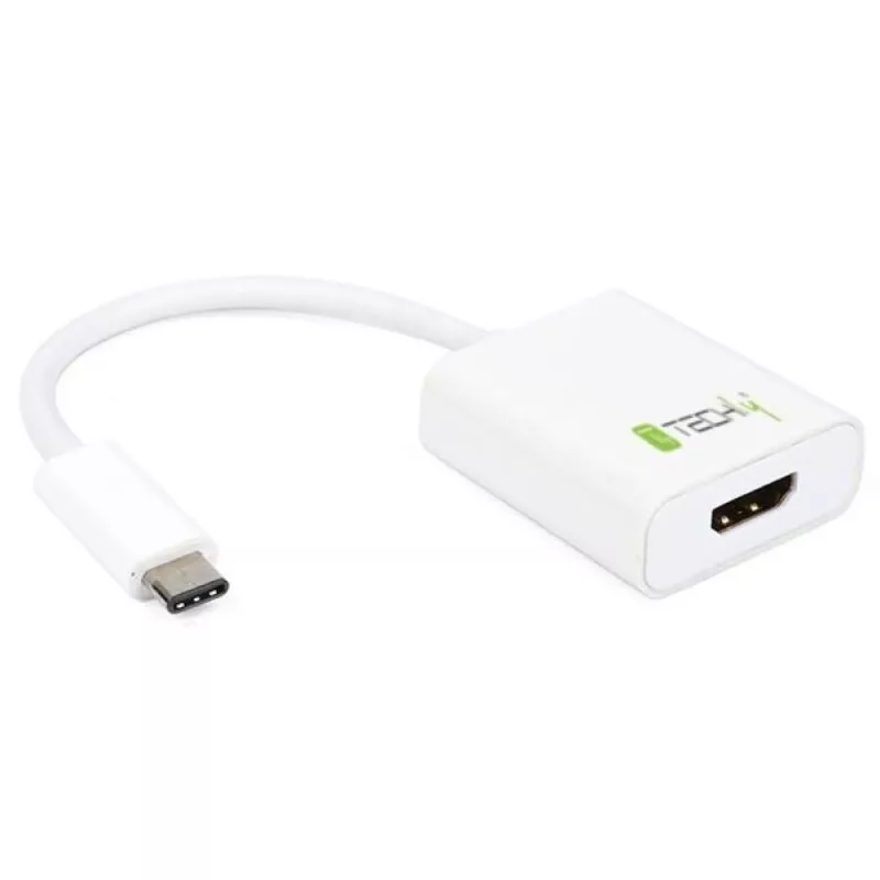 Techly cable convertidor adaptador USB 3.1 Type-C a HDMI 1.4, 3.2 Gen 2 (3.1 Gen 2), USB Type-C, salida HDMI