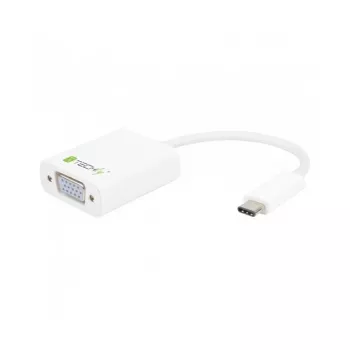 Techly IADAP-USB31-VGA adaptador gráfico USB blanco