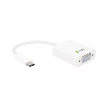Techly IADAP-USB31-VGA adaptador gráfico USB blanco