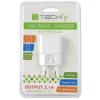 Techly Adaptador de enchufe italiano con 1 puerto USB 5V / 2,1A Blanco IPW-USB-21EC