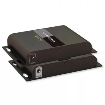 Techly IDATA EXTIP-383V Extensor AV Transmisor y receptor AV Negro