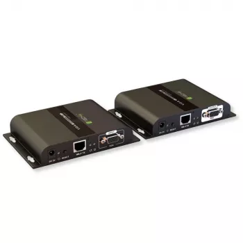 Techly IDATA EXTIP-383V Extensor AV Transmisor y receptor AV Negro
