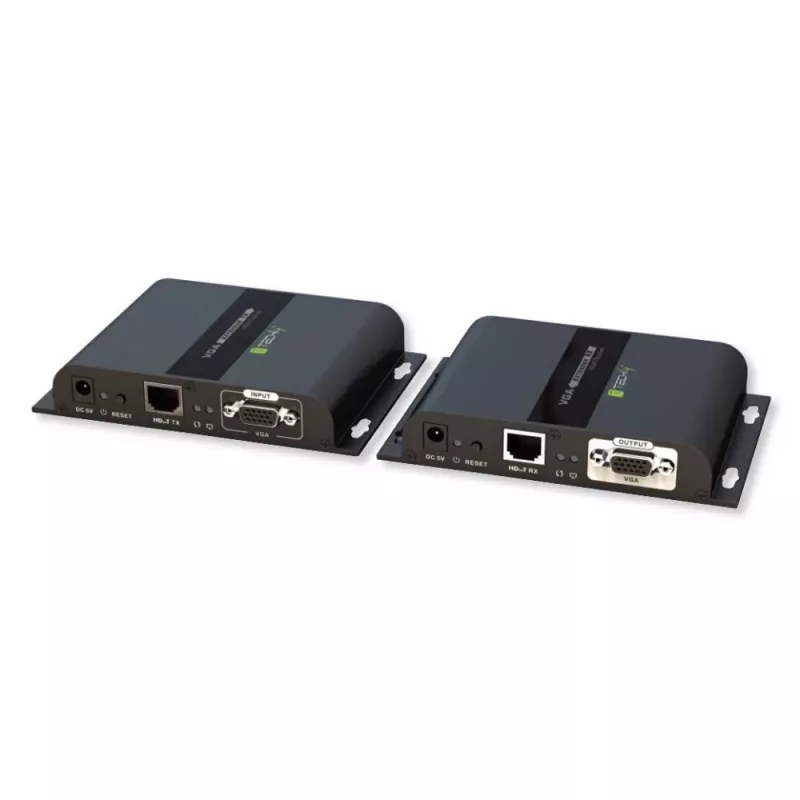 Techly IDATA EXTIP-383V Extensor AV Transmisor y receptor AV Negro
