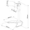 Techly ICA-LCD 2500 Soporte para monitor 68,6 cm (27 inch) Escritorio Negro