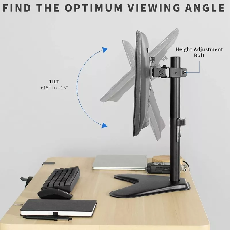 Techly ICA-LCD 2500 Soporte para monitor 68,6 cm (27 inch) Escritorio Negro