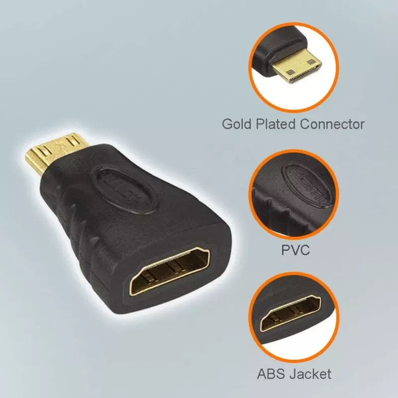Techly Adaptador HDMI a Mini HDMI Type-C hembra/macho IADAP HDMI-MC, Mini HDMI, HDMI, Negro