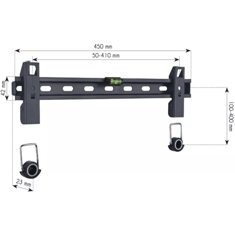 Techly Soporte de pared fijo delgado para TV LED LCD 23-55