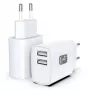 Techly IPW-USB-12W2A Cargador de dispositivos móviles para auriculares, altavoz portátil, powerbank, smartphone, tablet blanco AC interior