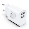Techly IPW-USB-12W2A Cargador de dispositivos móviles para auriculares, altavoz portátil, powerbank, smartphone, tablet blanco AC interior