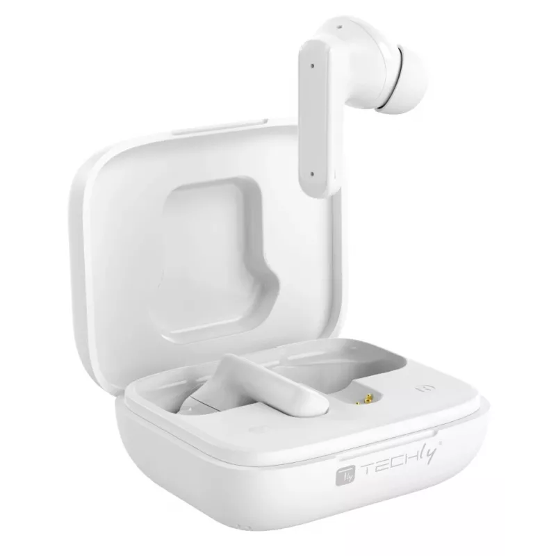 Techly ICC SB-BLT08W Auriculares/headset True Wireless Stereo (TWS) in-ear para llamadas/música Bluetooth blanco