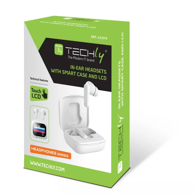 Techly ICC SB-BLT08W Auriculares/headset True Wireless Stereo (TWS) in-ear para llamadas/música Bluetooth blanco