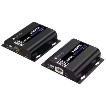 Techly IDATA EXTIP-483 Extensor AV transmisor y receptor AV negro