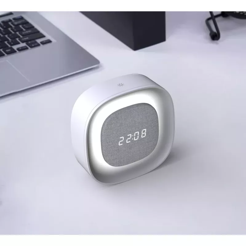 Techly IC-CLOCK-56WH Despertador digital gris, blanco