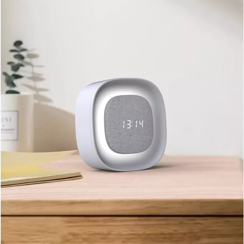 Techly IC-CLOCK-56WH Despertador digital gris, blanco