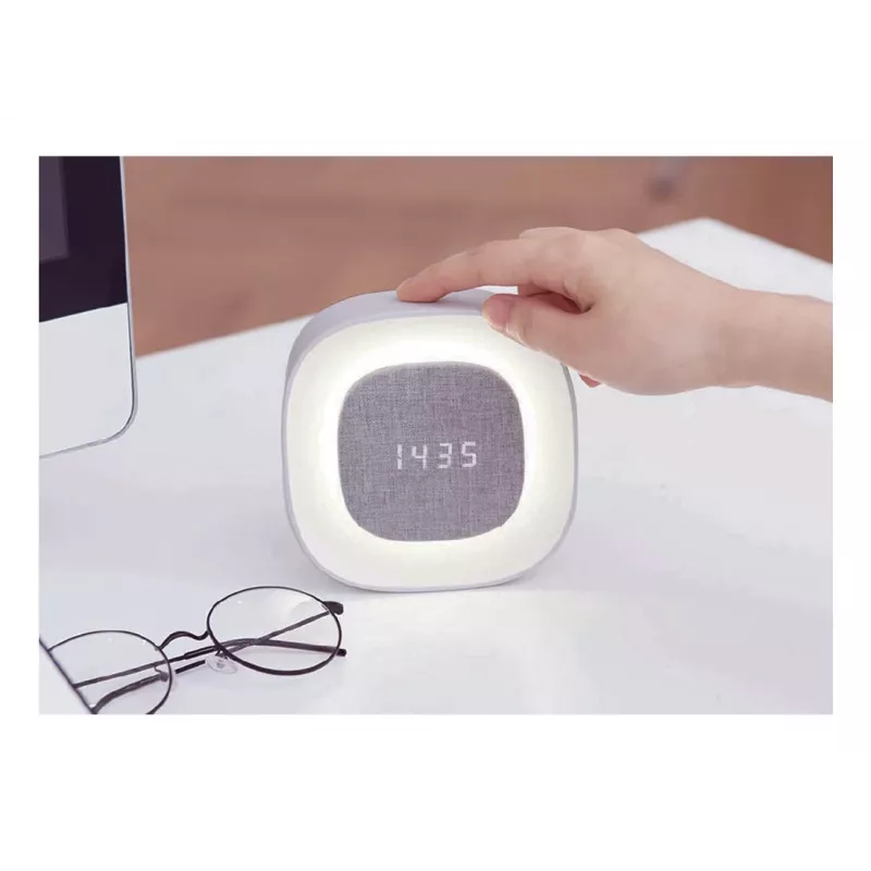 Techly IC-CLOCK-56WH Despertador digital gris, blanco
