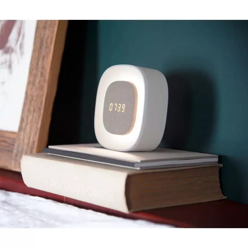 Techly IC-CLOCK-56WH Despertador digital gris, blanco