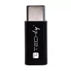 Techly IADAP USBC-MBKT Adaptador de cable cambiador de género Micro-USB negro