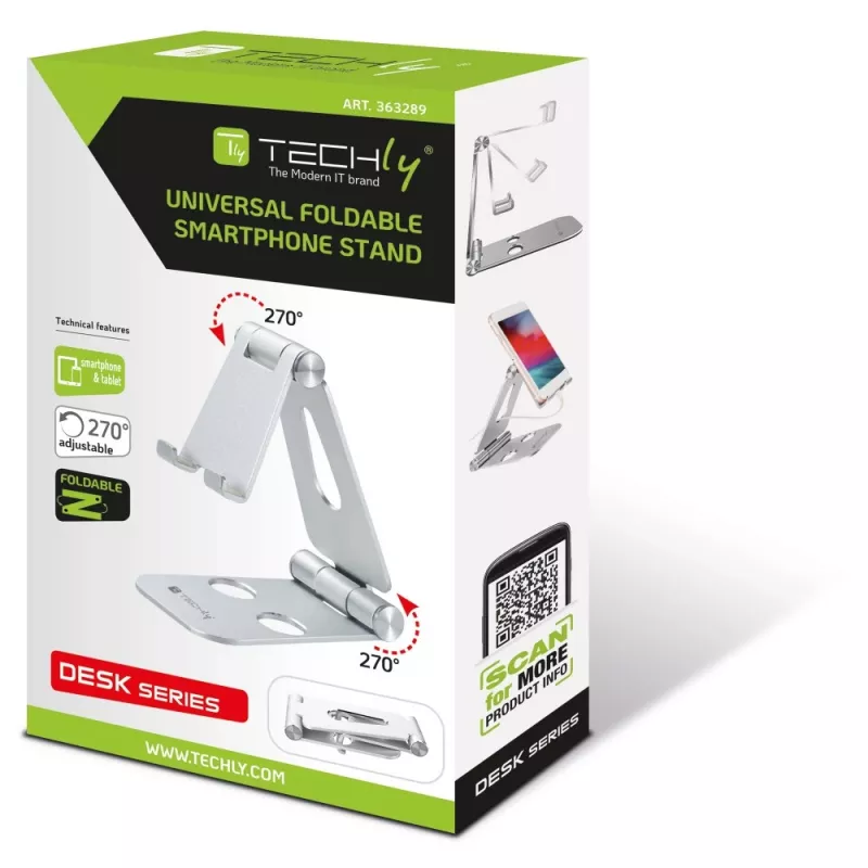 Techly I-SMART-STAND6 Soporte pasivo para teléfono móvil/smartphone plateado
