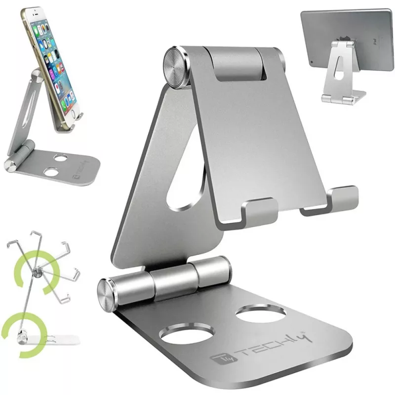Techly I-SMART-STAND6 Soporte pasivo para teléfono móvil/smartphone plateado