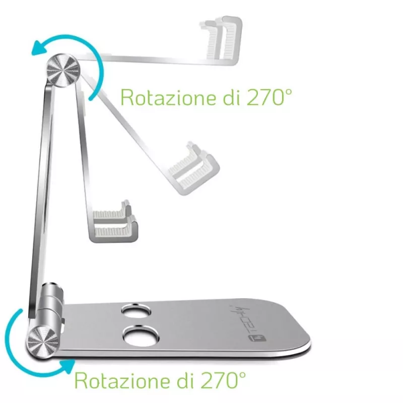 Techly I-SMART-STAND6 Soporte pasivo para teléfono móvil/smartphone plateado